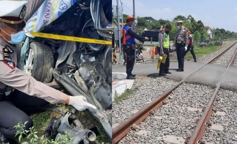 Tak Berpalang Pintu Kereta Bandara Tabrak Pemotor Di Bantul Hingga