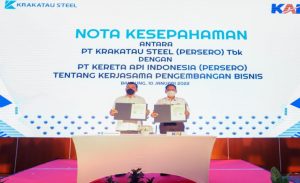 Kembangkan Bisnis, KAI Kolaborasi dengan Krakatau Steel