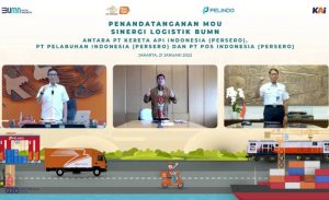 KAI, Pelindo, dan Pos Indonesia Kerjasama Integrasikan Layanan Logistik