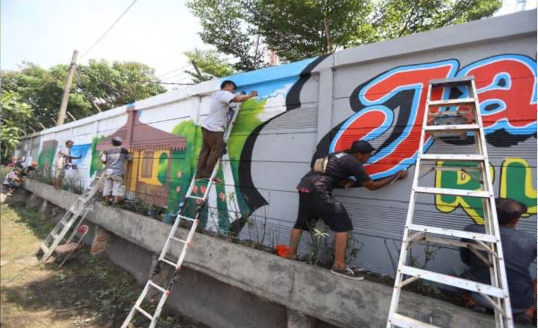 Sambut HUT Jakarta, Tanjung Priok Tampilkan 495 Mural