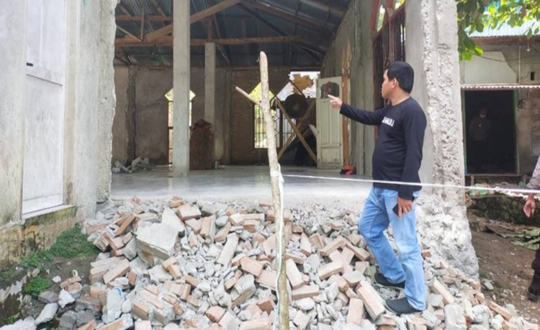 Imbas Gempa, 1 Unit Masjid di Dusun Salunangka Rusak Berat