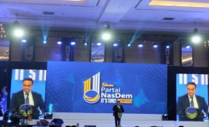 Anies Disambut Riuh Pekikan Presiden 2024 saat Hadiri HUT NasDem