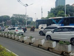 Kecelakaan Beruntun di Bundaran Senayan