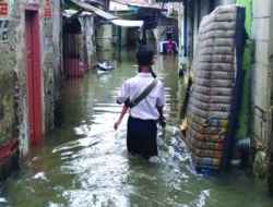 21 RT di Jakarta Terendam Banjir Akibat Hujan Deras dan Rob